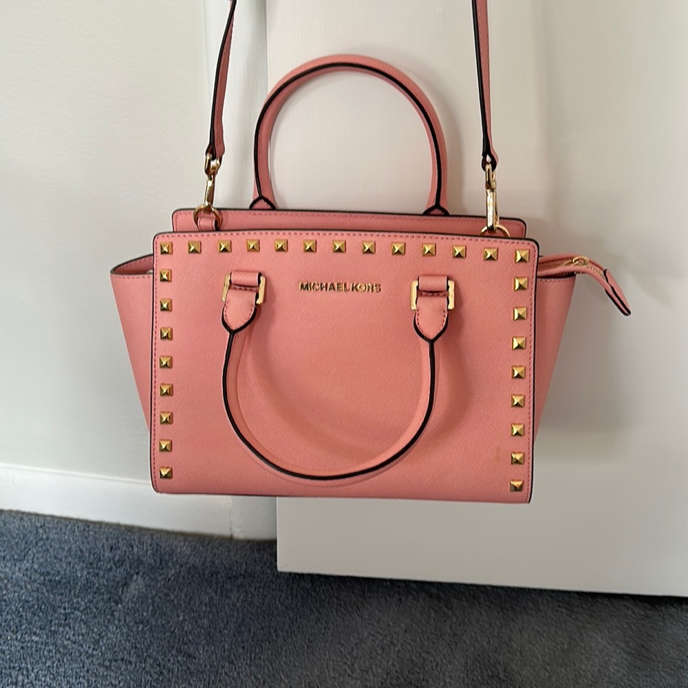 Michael Kors Selma Studded Medium Saffiano Bag